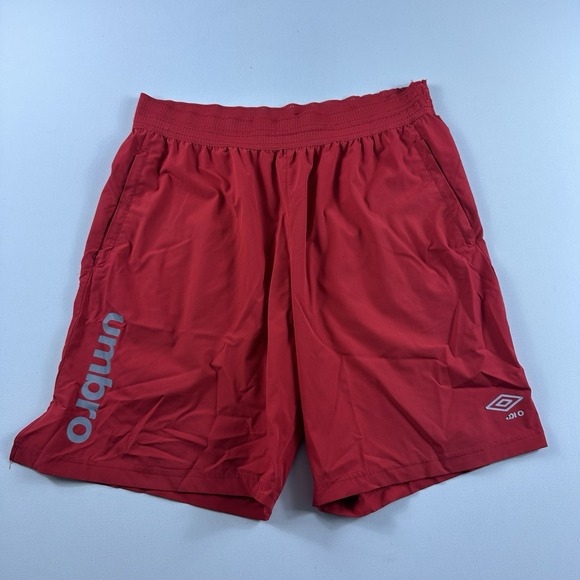 Umbro Shorts Mens Large‎ Active Gym Training Red Soccer Futbol - Picture 1 of 9